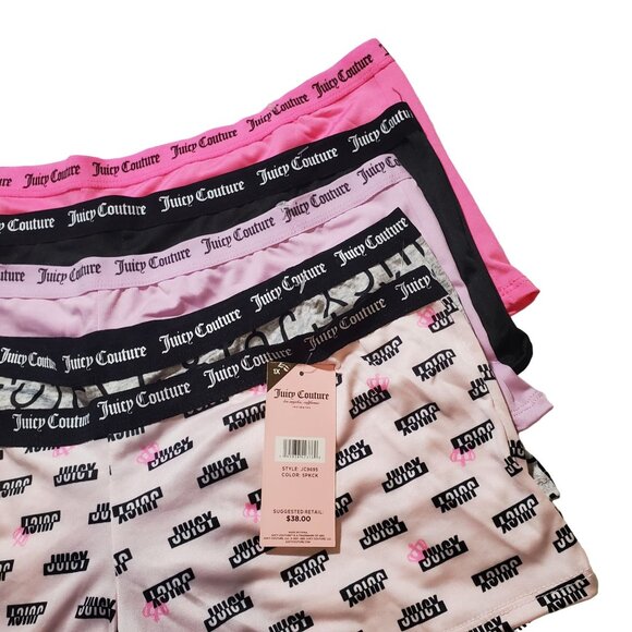 Juicy Couture intimates womens 5pack underwear boyshorts multicolor Size 1X new - Picture 2 of 10